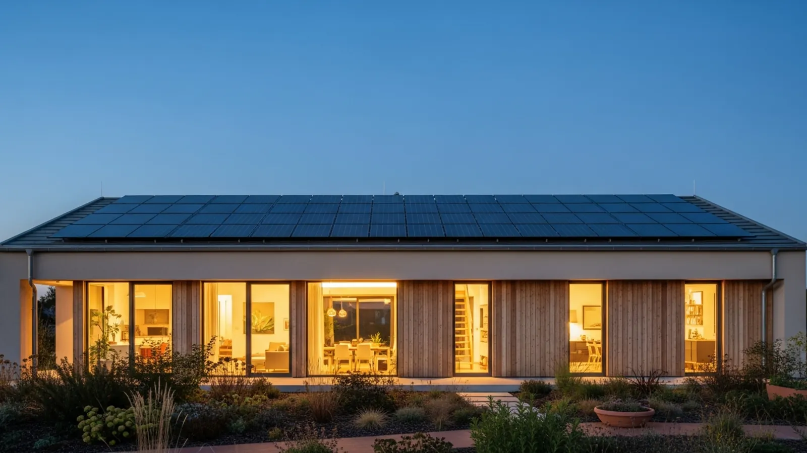 Fertighausdach mit Photovoltaik und Batteriespeicher in Österreich – Wirtschaftlichkeitsrechnung rund um Solarstrom